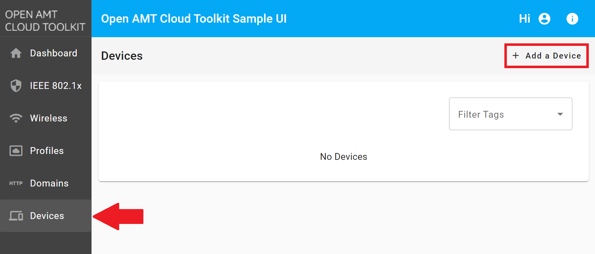 Add a Device - Open Active Management Technology Cloud Toolkit