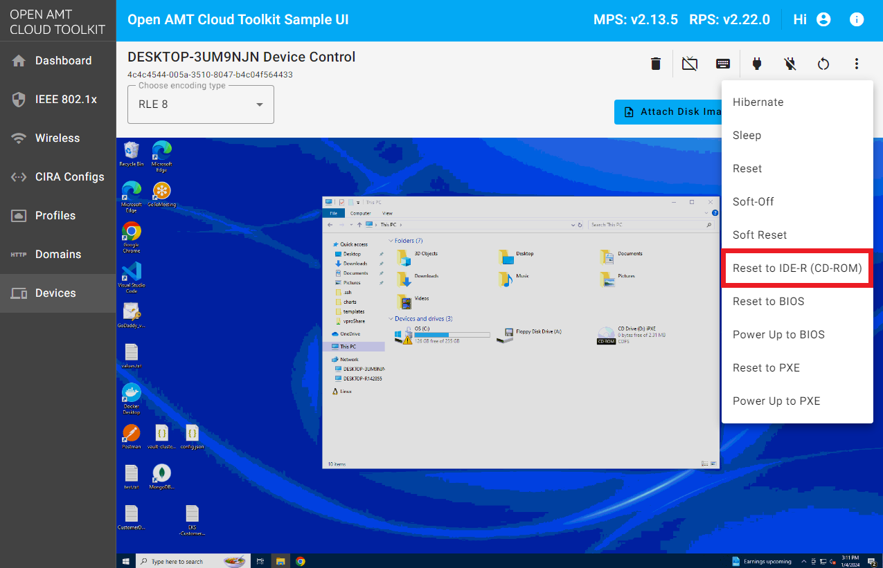 Redirection Module Ui IDE-Redirection (IDER) - Open Active Management Technology Cloud Toolkit