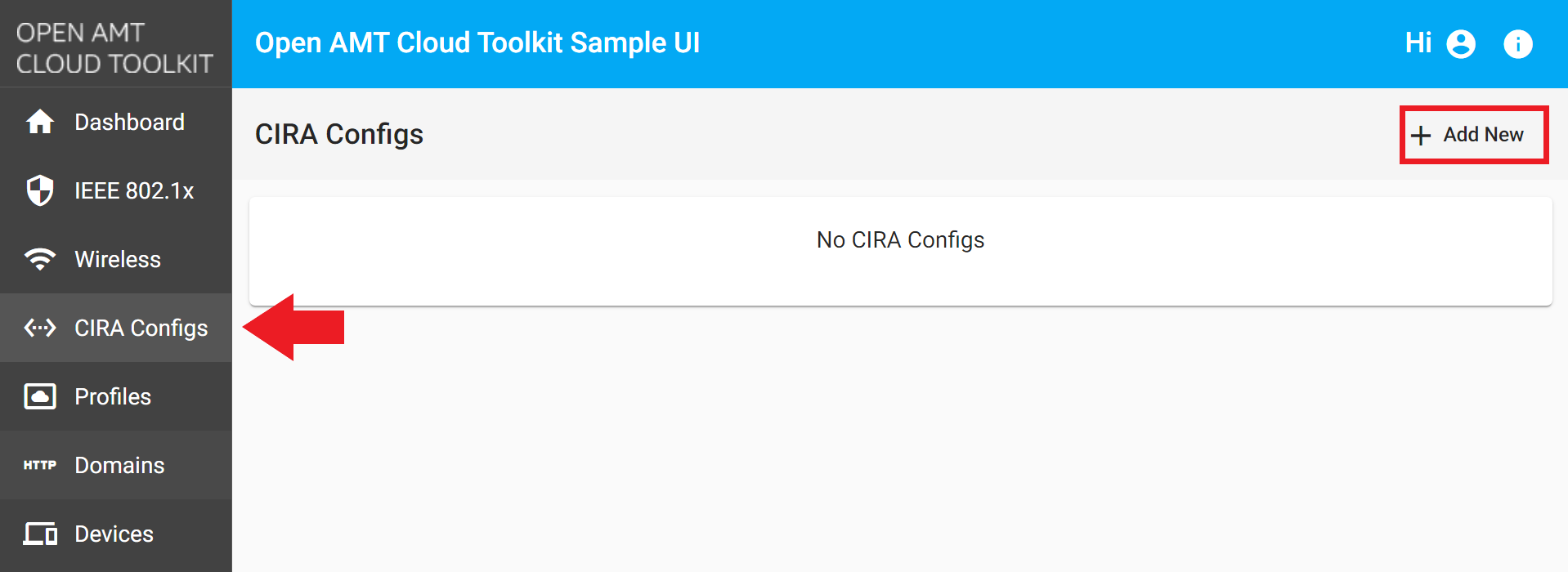 Create a CIRA Config - Device Management Cloud Toolkit