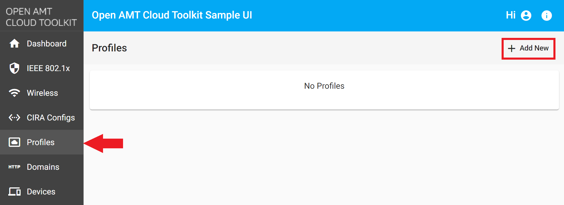 Create a Profile with ACM - Device Management Toolkit
