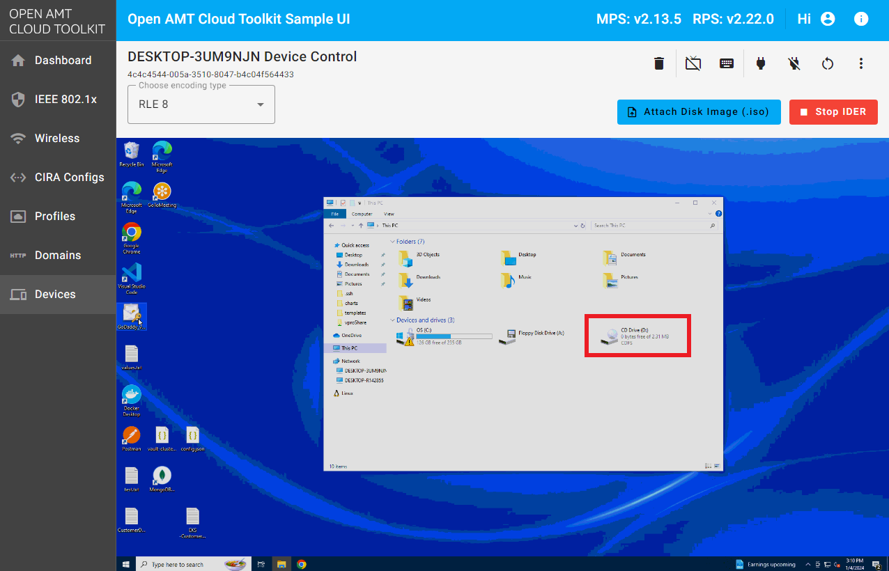 IDE-Redirection (IDER) - Device Management Toolkit