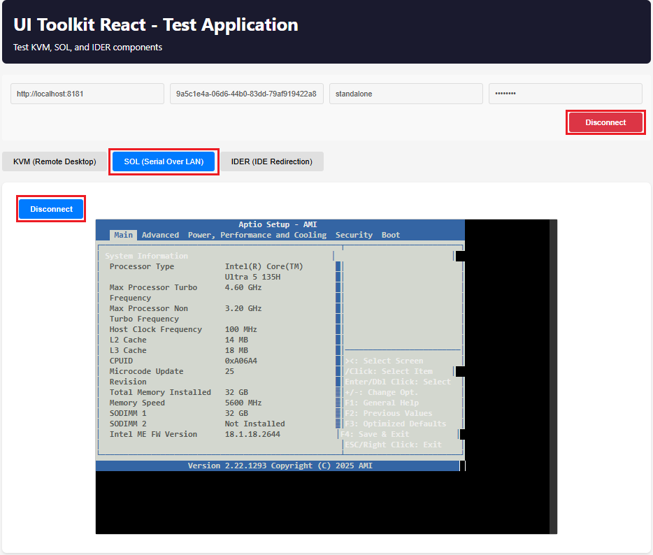Figure 4: SOL Control